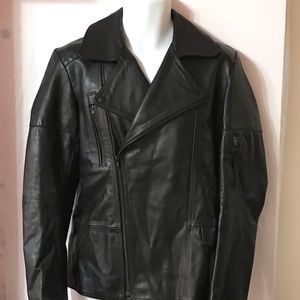 REISS leather moto jacket